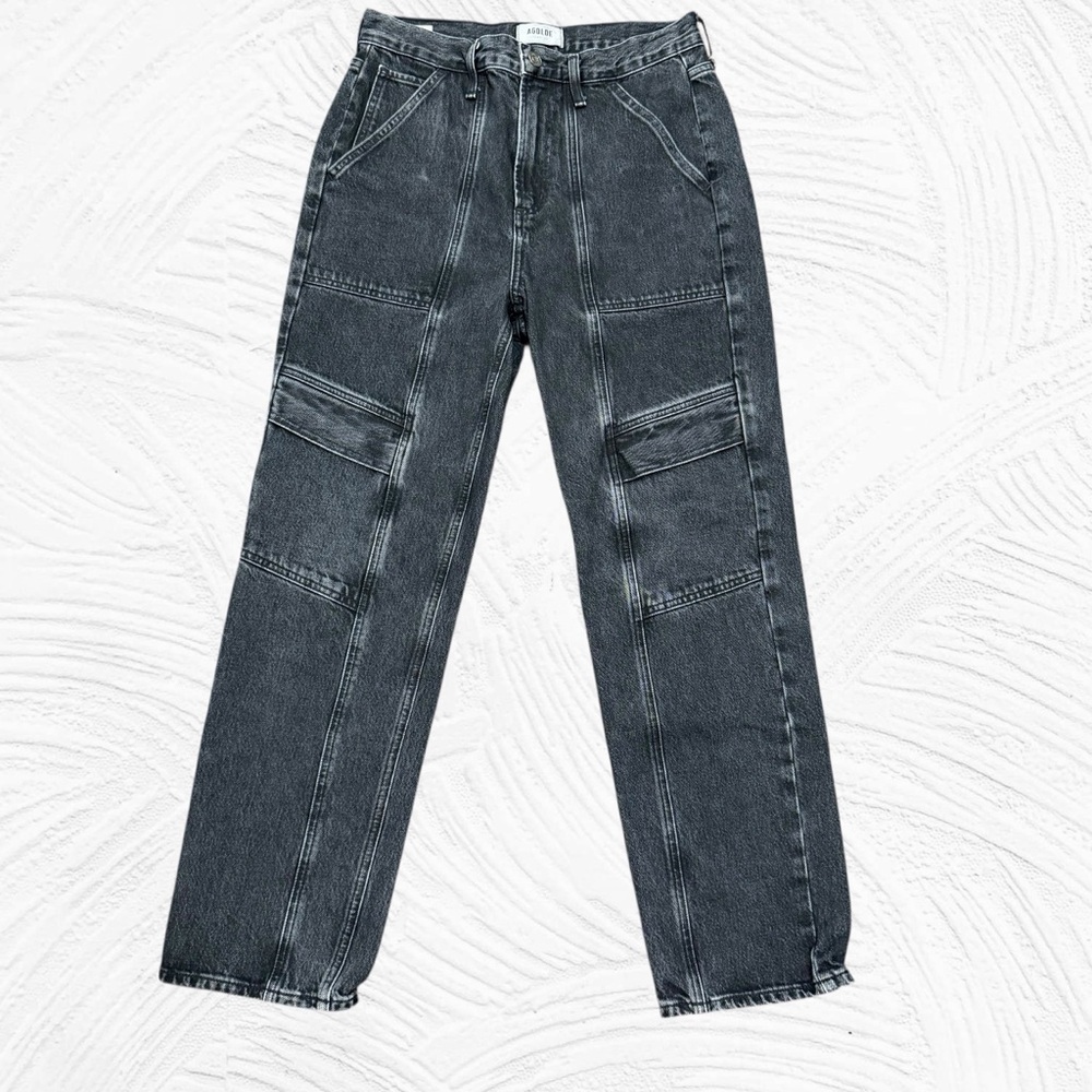 AGOLDE Cooper Cargo Jeans 26(28X28)  Black in‎ Panther Sustainable